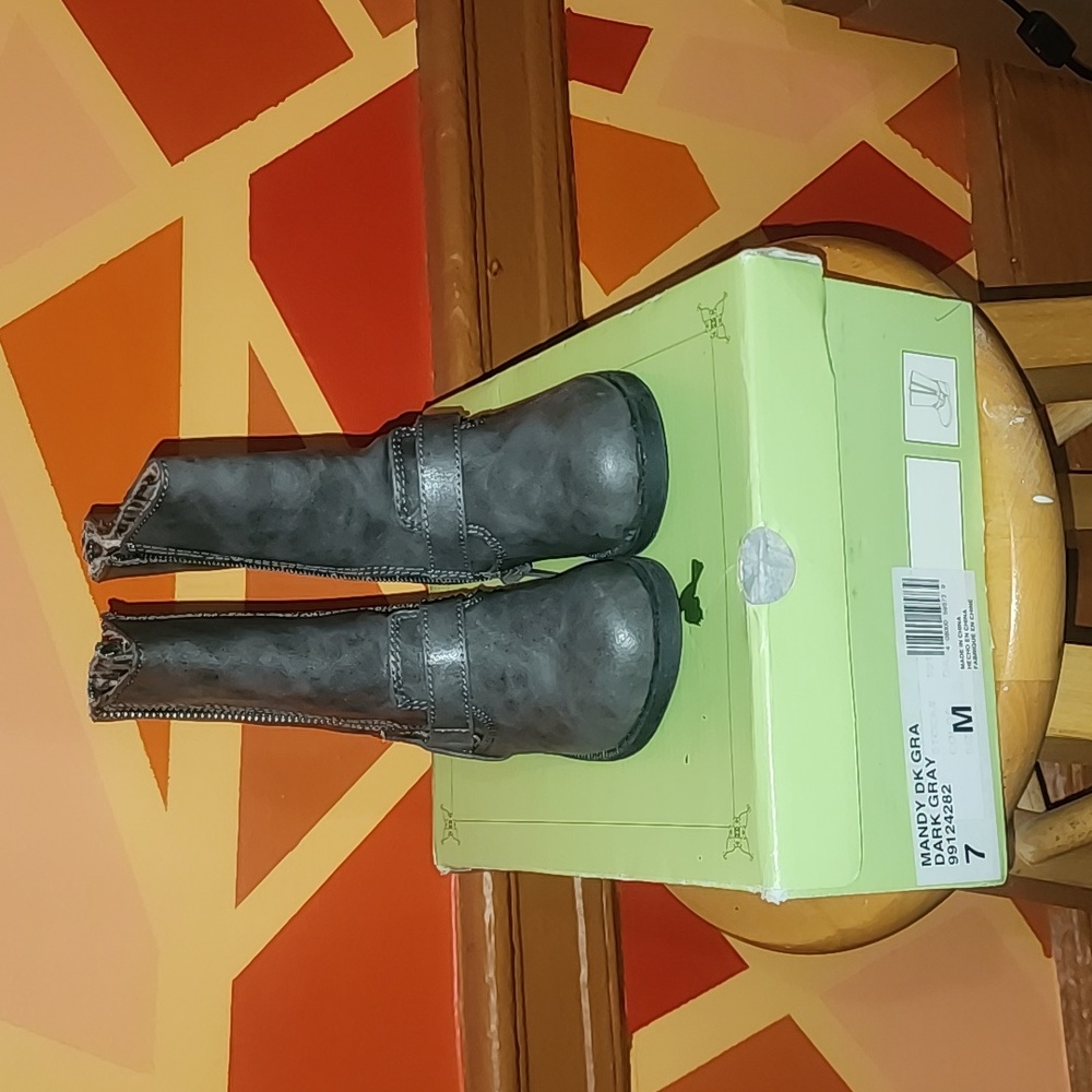 Sarah Jayne baby girl dark Grey boots